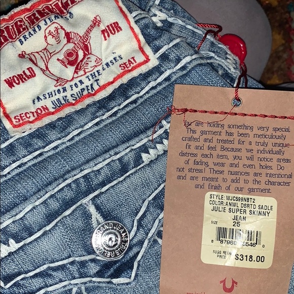 True Religion jeans size 25 style "Julie" NWT - Picture 8 of 11